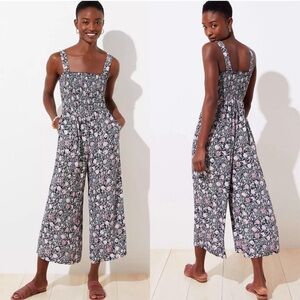 LOFT Floral Jumpsuit